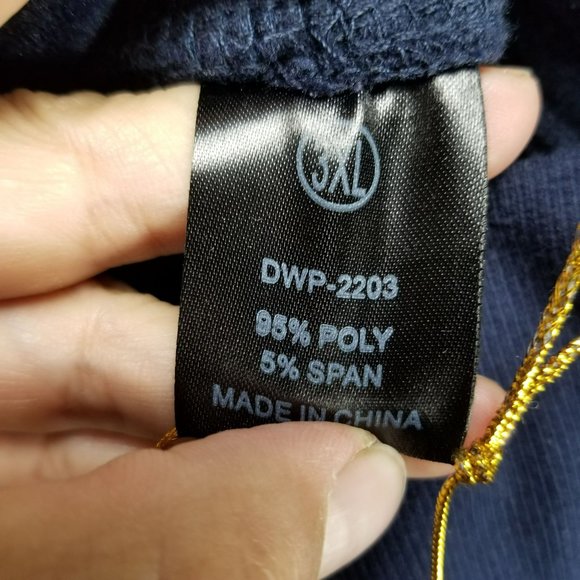 Dodo Pants Womens 3XL Velour Blue Stretch High Rise Drawstring Jogging NWT - Picture 14 of 16